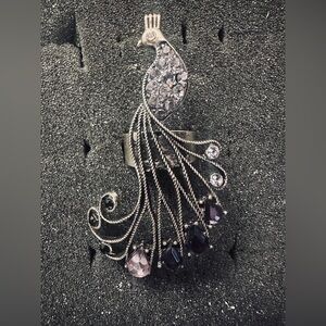 Elegant Silver Peacock Ring